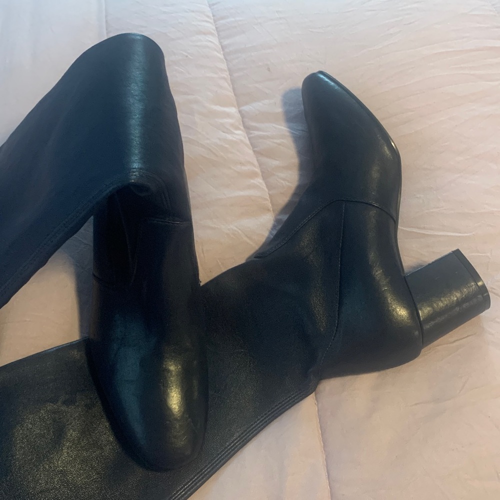 Stuart Weitzman Black Leather Boots
